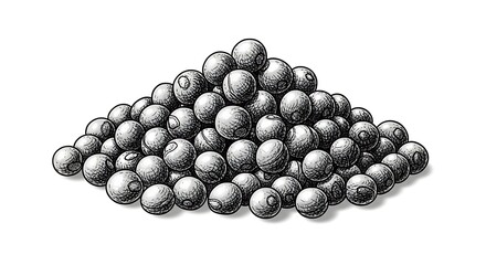 Mustard Seeds Vector Illustration Isolated on White