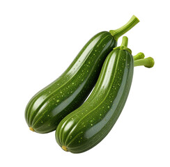 Fresh Green Zucchini Duo, Isolated, Studio Shot, Food