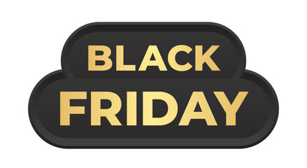 Black Friday banner icon on white background