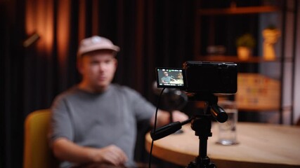 Influencer recording video content for social media