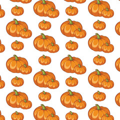 Seamless Pumpkin Pattern Illustration Vector
