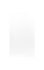 Realistic vertical glass rectangle plate with acrylic texture. Transparent glossy panel mockup on isolated transparent png background, template illustration with light and shadow reflection