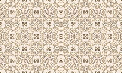 Seamless Floral Damask Pattern Elegant Vintage Ornamental Textile Design