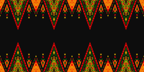 Seamless Tribal Aztec Pattern Ethnic African Mexican Geometric Textile Design