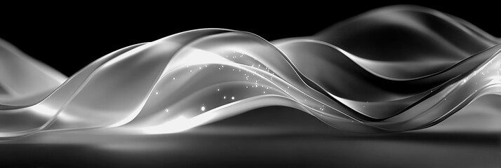 Flowing waves of light create an ethereal atmosphere