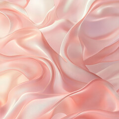 Delicate waves of light pink fabric flowing gracefully