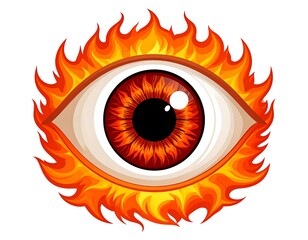Fiery eye graphic