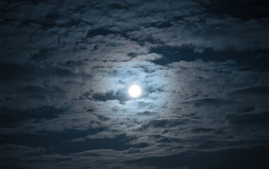 full moon over the sea