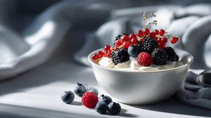 Creamy Yogurt Bowl with Fresh Berries
