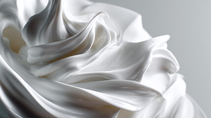Rich Creamy Yogurt Surface with Soft Swirls