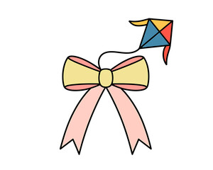 Abstract minimalist decorative illustration with organic curves