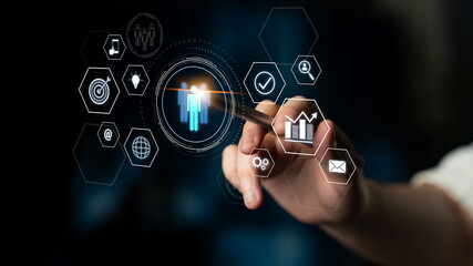 Business teamwork system showing digital communication and performance tracking. Teamwork improves collaboration, drives success, teamwork enhances planning, and teamwork supports productivity. Latch