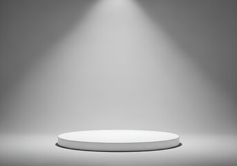 Modern product display podium stage with spotlight for creative presentations and showcases