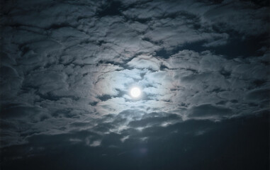 full moon over the sea