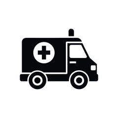 Ambulance silhouette emergency vehicle graphic