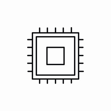 processor cpu icon sign vector