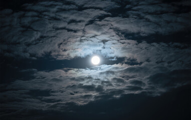 Fototapeta premium full moon over the sea