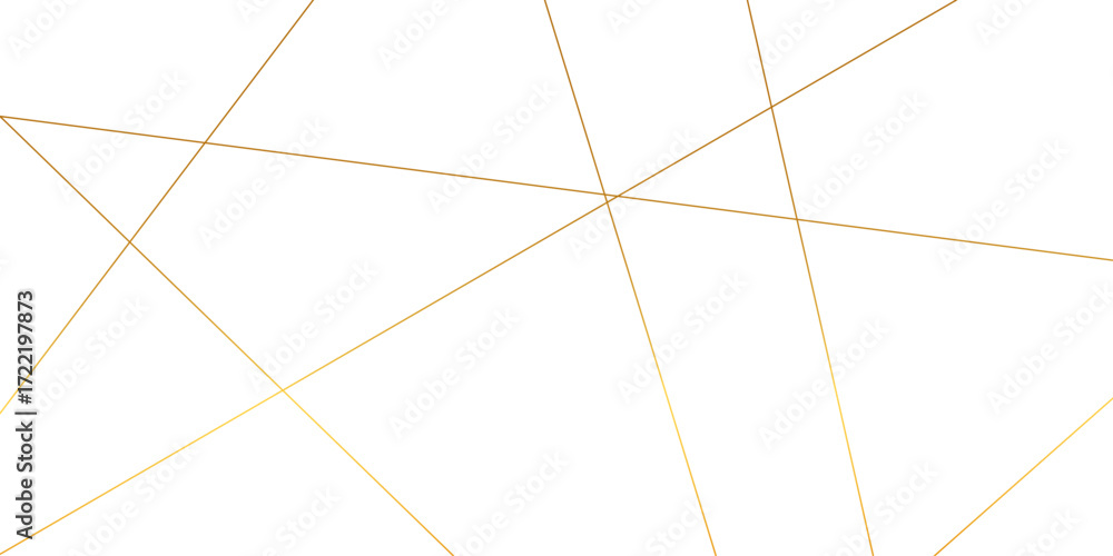 Poster abstract luxury gold geometric random chaotic lines with many squares and triangles shape on white b