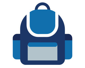Illustration of a blue backpack for school or travel needs
