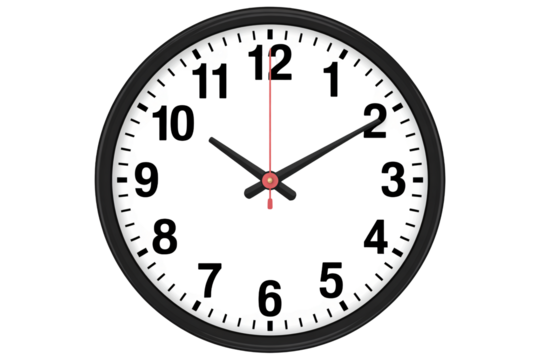 Deadline approaching, time ticking on modern wall clock design