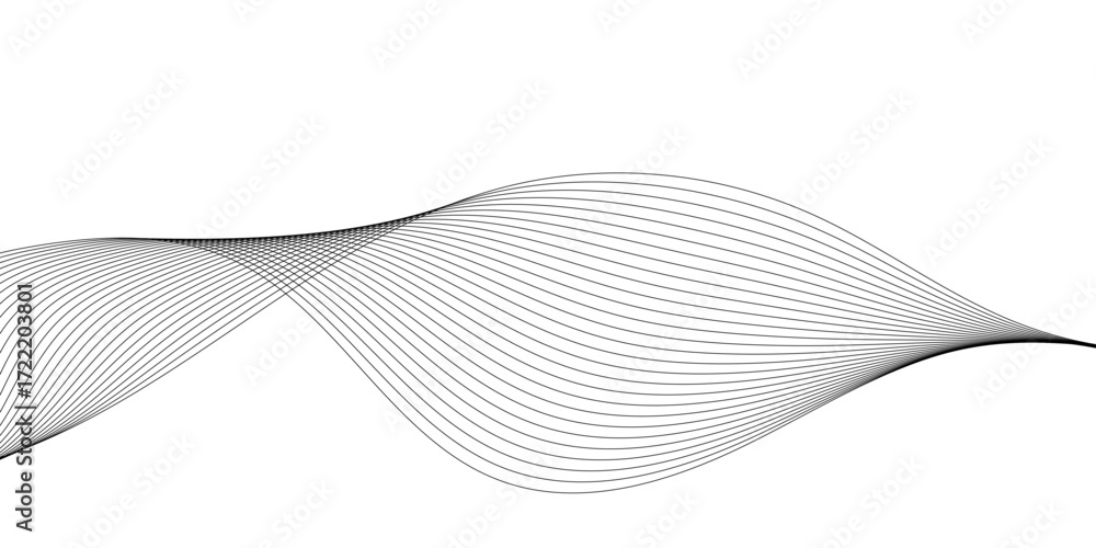 Poster abstract wave lines on transparent background with grey smooth element swoosh speed wave modern stre