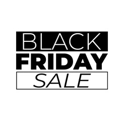 Black Friday sale banner typography design