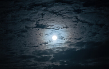 full moon over the sea