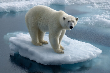 polar bear on ice