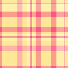 Fototapeta premium Pink and yellow plaid pattern with a soft, warm aesthetic. Versatile for backgrounds, textiles, and designs needing a touch of classic, cozy style.