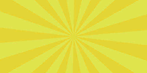 Yellow Sunburst Radial Stripes Background Pattern vector 1