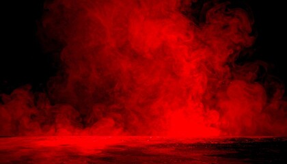 Abstract Red Smoke Background Fiery Haze and Dark Shadows