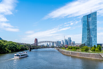 Obraz premium Skyline, Frankfurt am Main, Hessen, Deutschland 