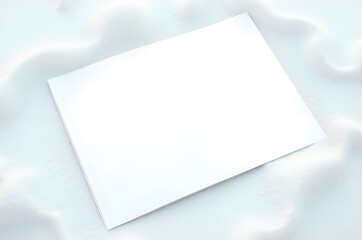 Blank White Paper Sheet on Textured Surface Ready for Graphic De