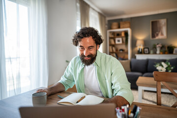 Man enjoying video call while working from home