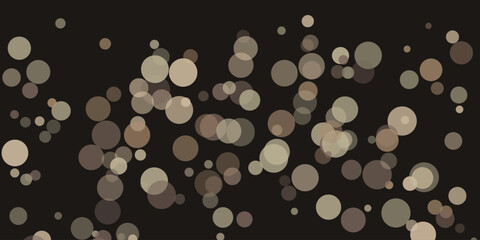 Abstract Beige Brown Bokeh Circles Dark Background