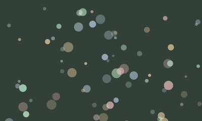 Abstract Bokeh Background Pastel Circles Dark Green