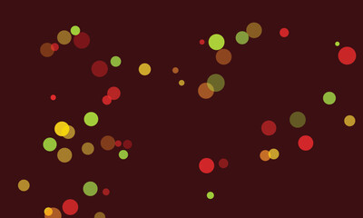 Abstract Bokeh Background Red Yellow Green Circles Dark Brown