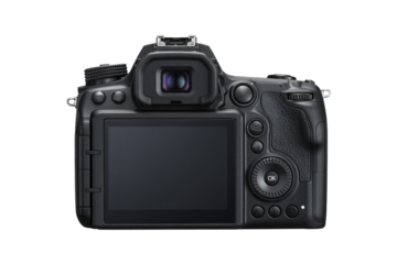 Black digital camera back for photography enthusiasts equipment