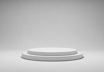 Modern two-tiered podium stage for product display presentation exhibition and showcase