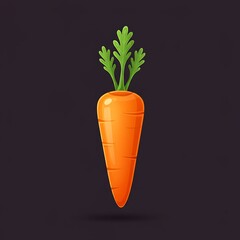 Cheerful Cartoon Carrot Character