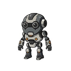 3D Futuristic Robot with Metallic Finish