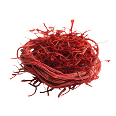 Fototapeta premium Nest of crimson threads, a close-up of saffron