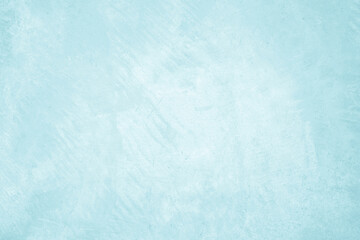 Pastel blue and white concrete stone texture for background in summer wallpaper. Cement and sand wall of tone vintage. Concrete abstract wall of light cyan color, cement texture mint green for design.