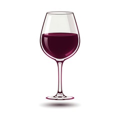 Elegant Wine Glass with a Luminous Glow