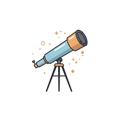 Realistic Pastel Telescope for Stargazing