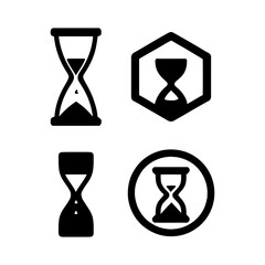 Vector art of collection of hourglass icons, representing time, deadline, and countdown, perfect for website and app design