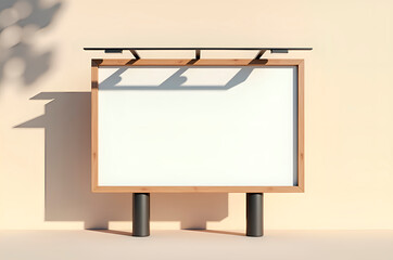 Obraz premium Modern Outdoor Advertising Display Mockup on Neutral Background
