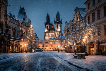 Christmas in Old-town square (Staromestske namesti), Prague