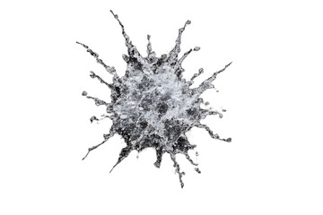 Slow Motion Water burst Splash with Crystal Clear Droplets