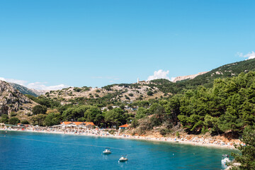 Fototapeta premium Beautiful view of Adriatic Sea coast, Krk island, Croatia